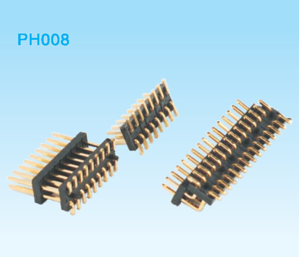 PH1.27雙排雙塑SMD排針（可帶定位柱）H=1.0、1.5、2.0、2.5mm
